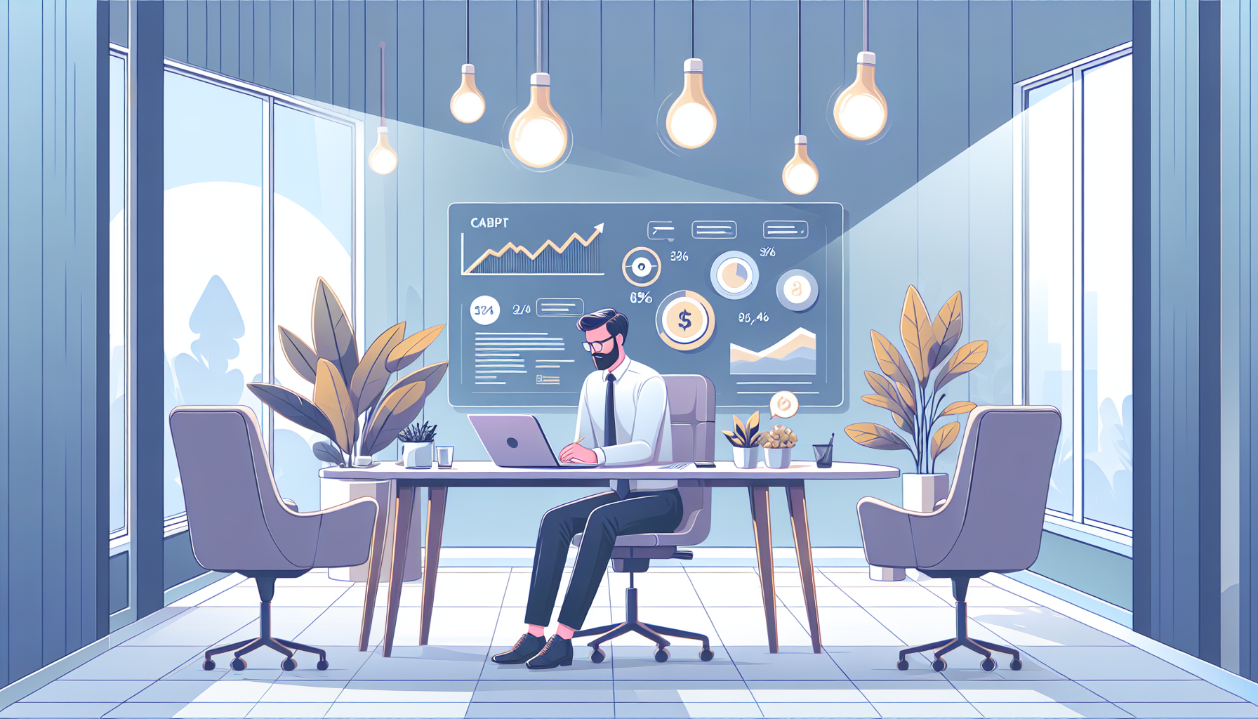 обложка для статьи про ChatGPT аналитика для бизнеса: кейсы, советы и лучшие практики внедрения