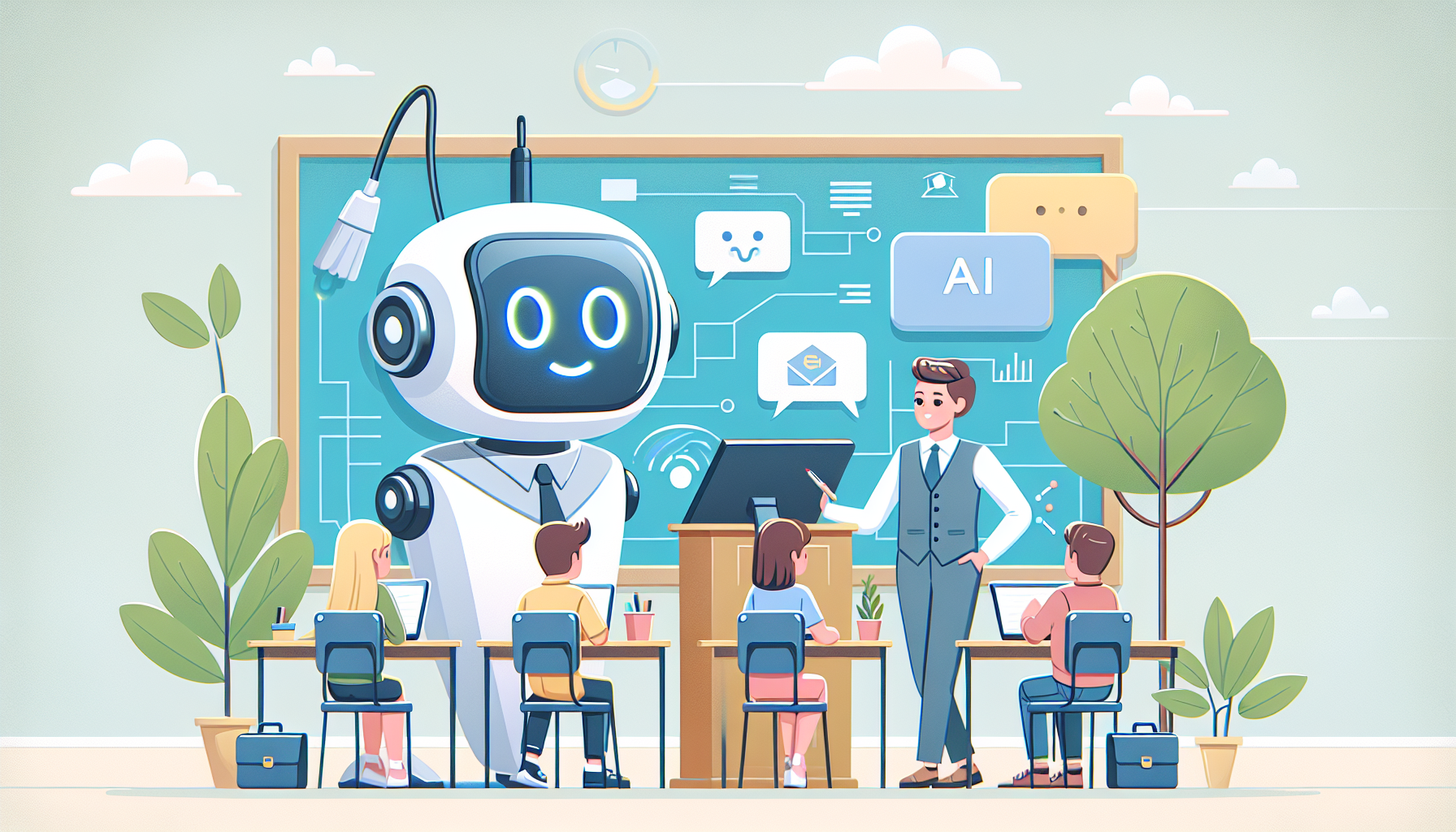 обложка для статьи про ChatGPT в образовании: эффективное и безопасное внедрение ИИ для учебы