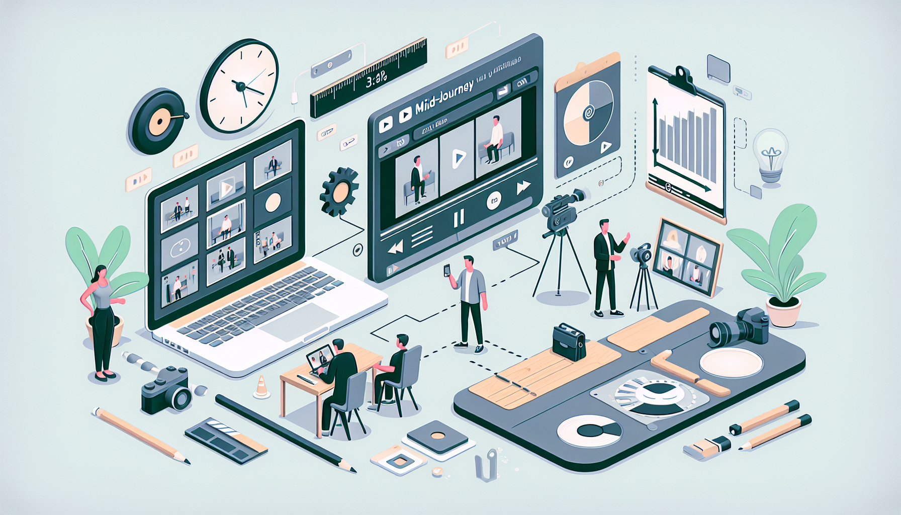 обложка для статьи про Midjourney видео: пошаговая инструкция по созданию анимаций и роликов