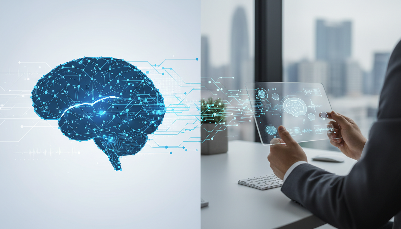 обложка для статьи про Нейросети и человеческое мышление: как ИИ меняет наше восприятие и работу