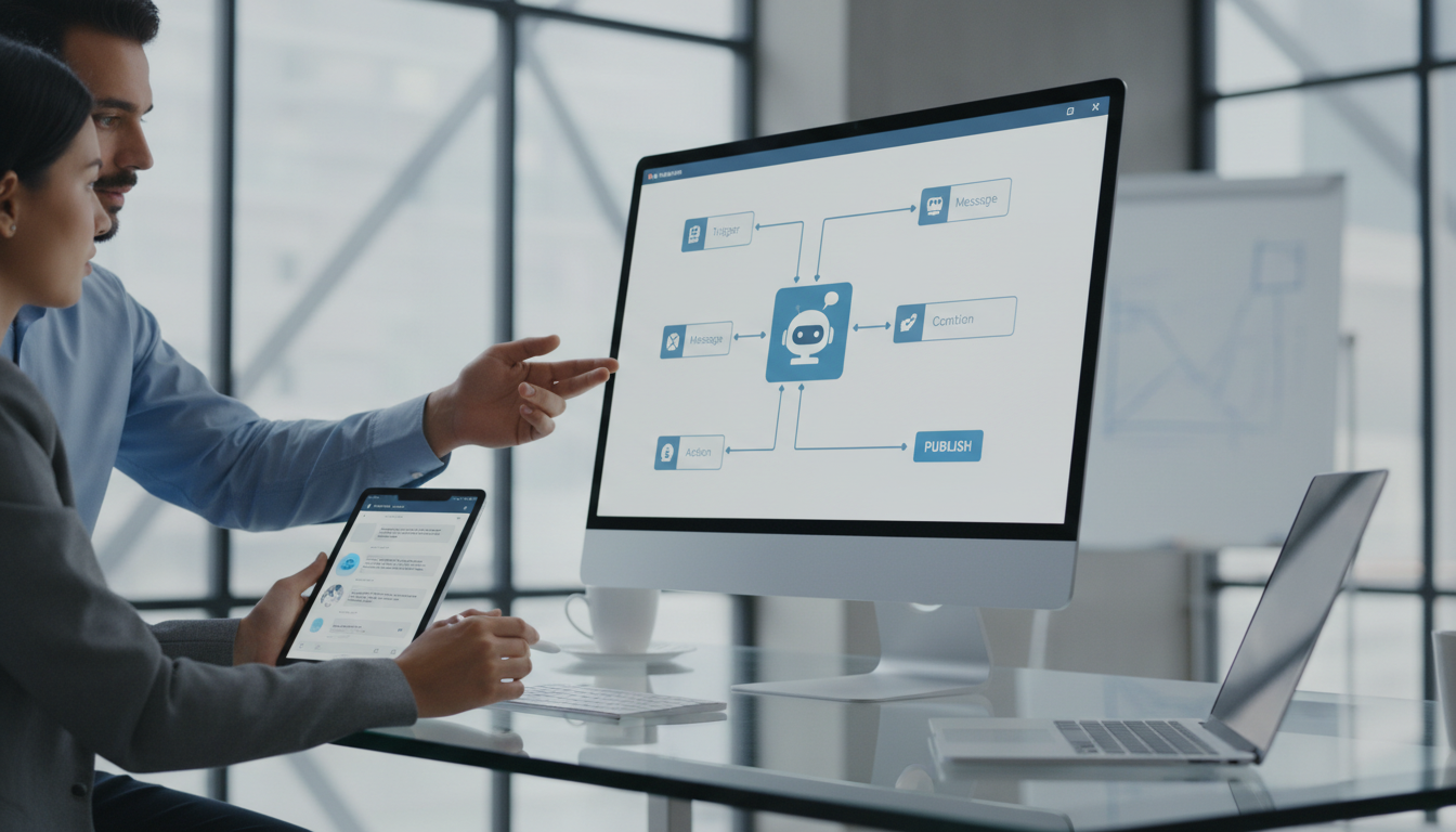 обложка для статьи про Создание чат-бота без кода: простой старт и выгоды для бизнеса