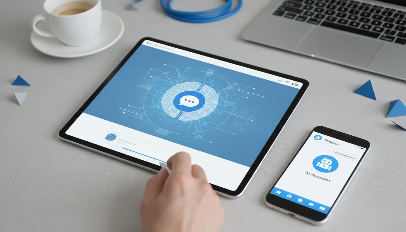 обложка для статьи про AI ассистент для телеграм: как создать и использовать в бизнесе