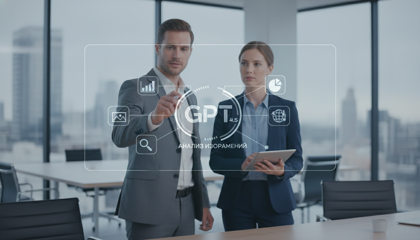 обложка для статьи про ChatGPT 4.5 анализ изображений: возможности и применение в бизнесе
