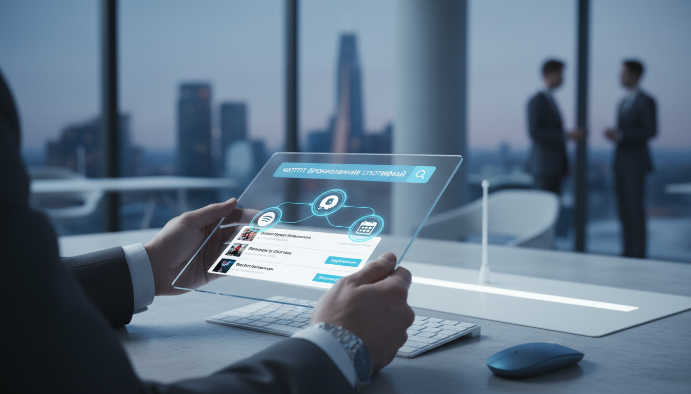 обложка для статьи про Как использовать chatgpt booking spotify для бронирования и музыки