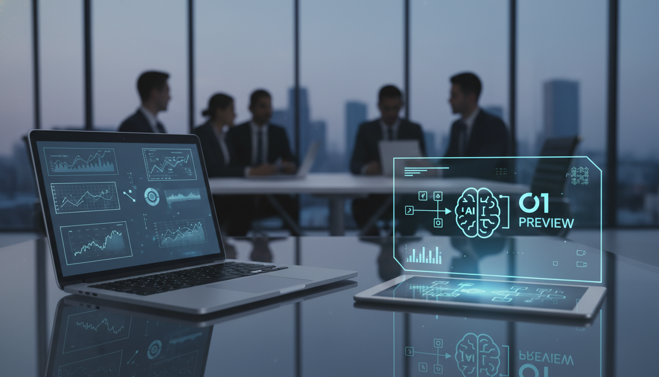 обложка для статьи про ChatGPT O1 Preview пошаговое мышление: как улучшить бизнес-аналитику