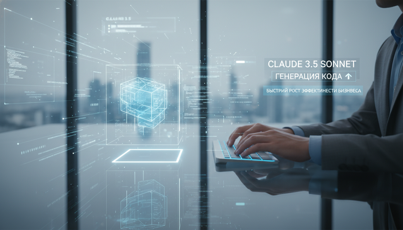 обложка для статьи про Claude 3.5 Sonnet генерация кода: быстрый рост эффективности бизнеса