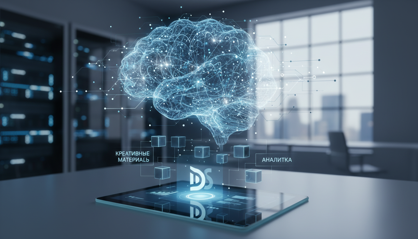 обложка для статьи про DeepSeek креативные материалы: ИИ для контента и аналитики в России