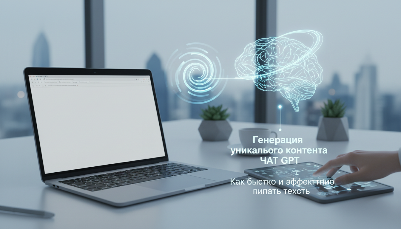 обложка для статьи про Генерация уникального контента чат gpt: как быстро и эффективно писать тексты
