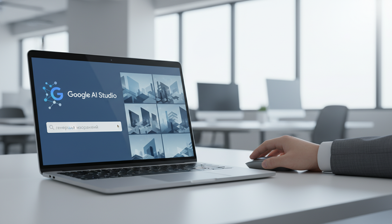 обложка для статьи про Google AI Studio генерация изображений: быстрый старт и ключевые возможности