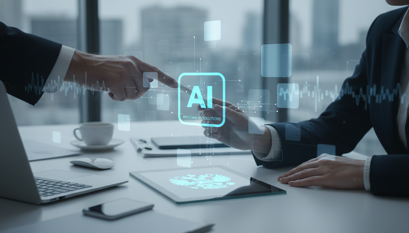обложка для статьи про Как выбрать российские AI решения для бизнеса: ключевые советы