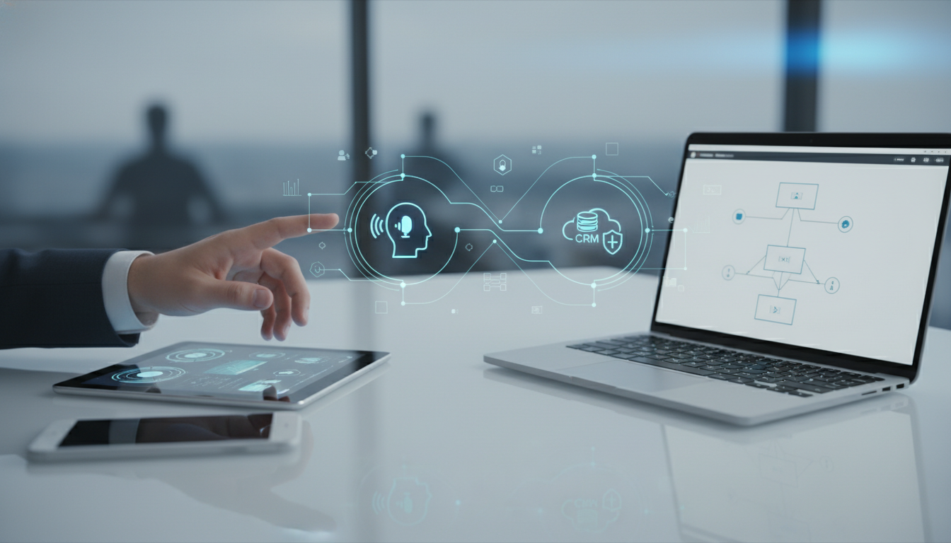 обложка для статьи про Интеграция голосового бота с CRM: ключевые выгоды и этапы внедрения