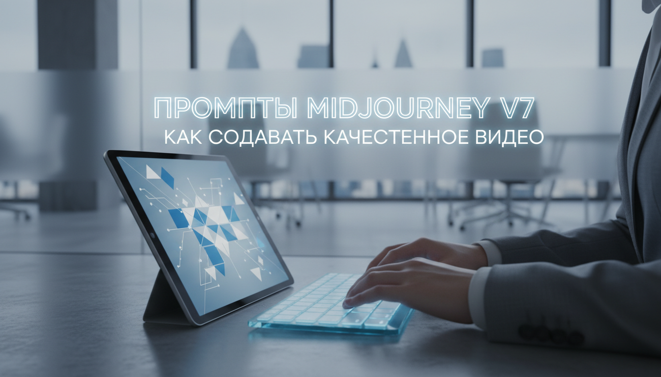 обложка для статьи про Промпты Midjourney V7: как создавать качественное видео шаг за шагом