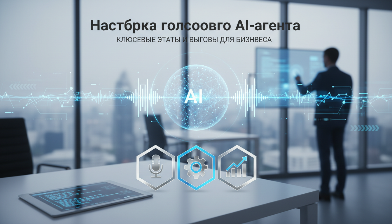 обложка для статьи про Настройка голосового AI-агента: ключевые этапы и выгоды для бизнеса