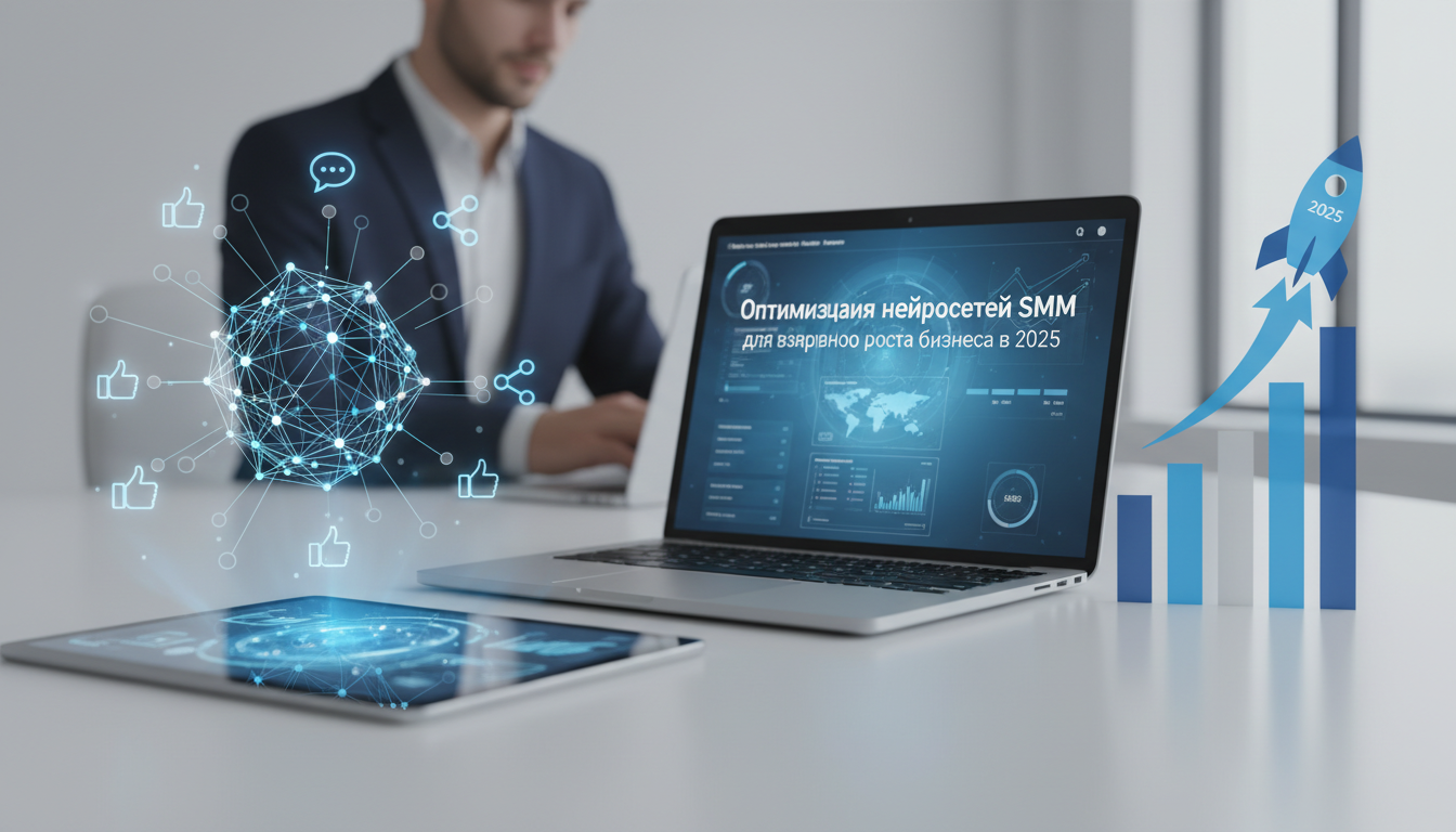 обложка для статьи про Оптимизация нейросетей SMM для взрывного роста бизнеса в 2025