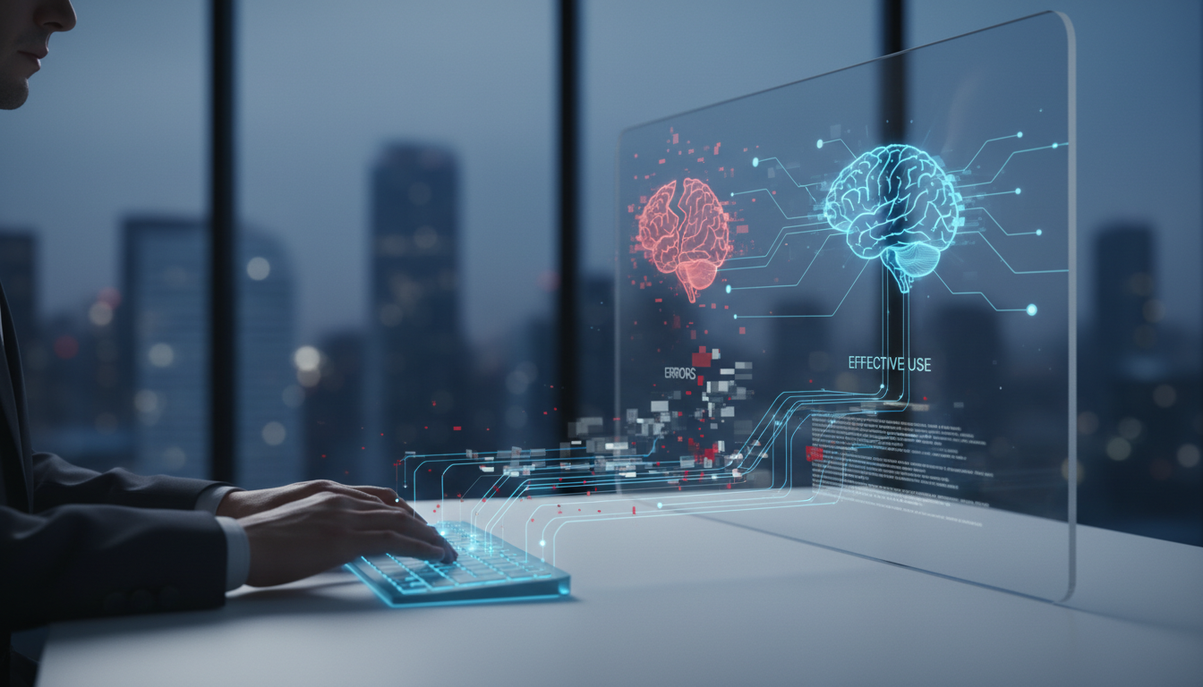 обложка для статьи про Ошибки при работе с нейросетями: как избежать и эффективно использовать ИИ