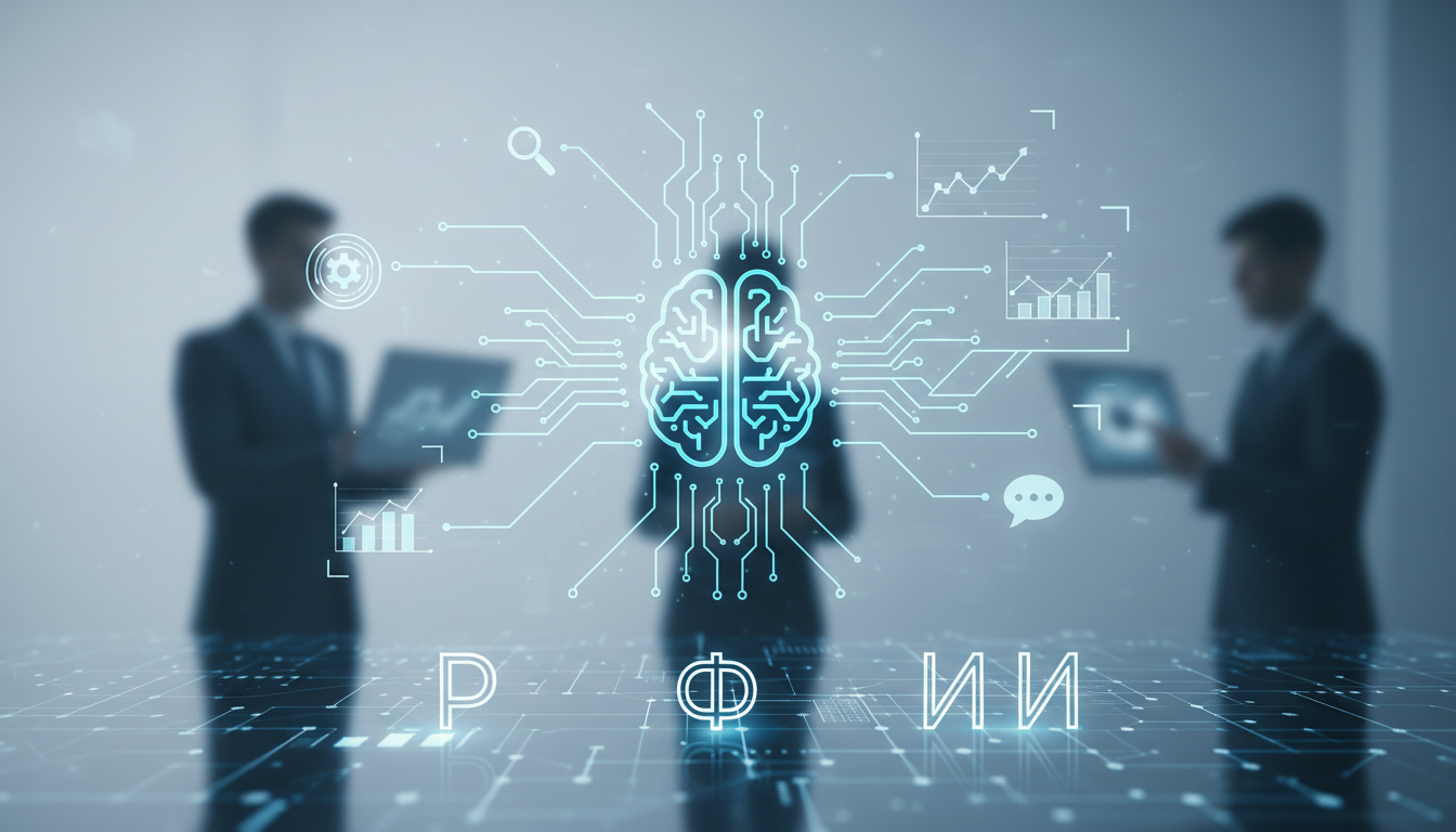 обложка для статьи про Российские ИИ-сервисы для бизнеса: как эффективно внедрить и использовать