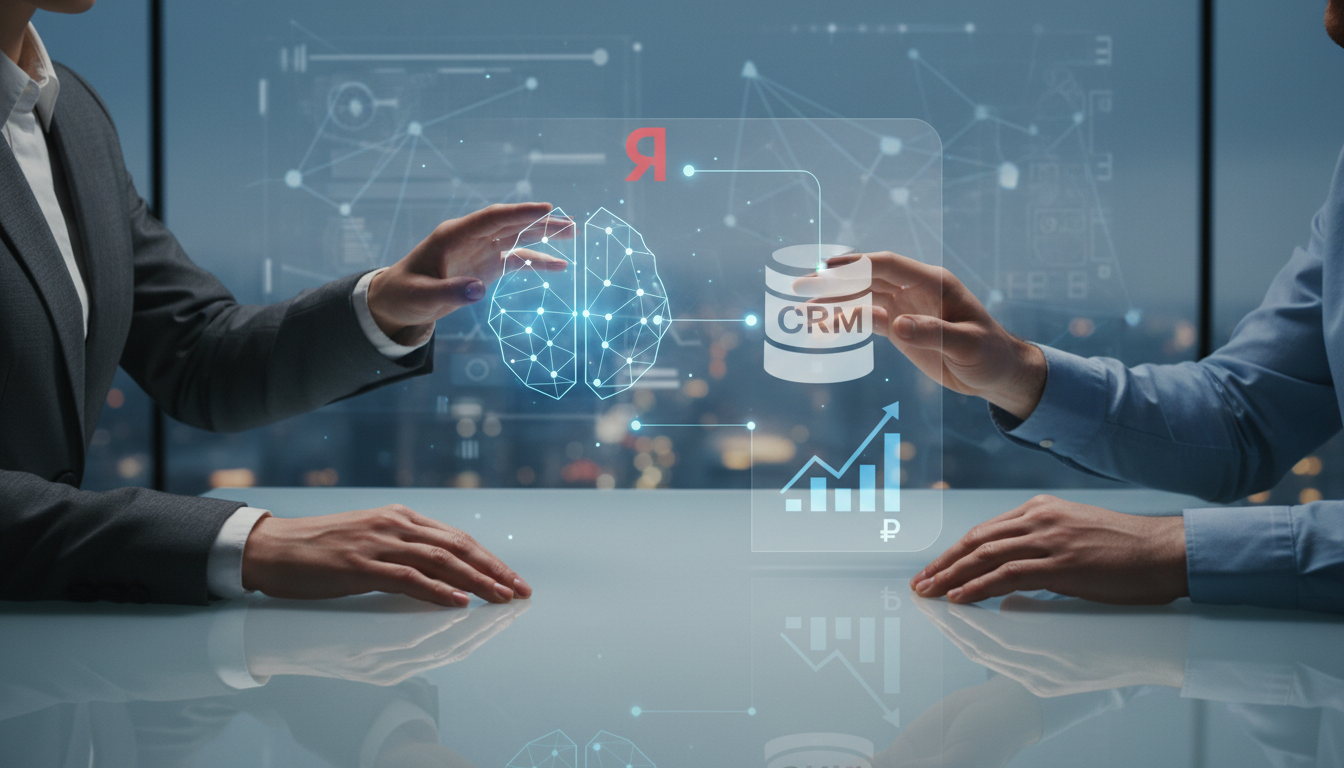 обложка для статьи про YandexGPT CRM интеграция: Как подключить ИИ для роста бизнеса