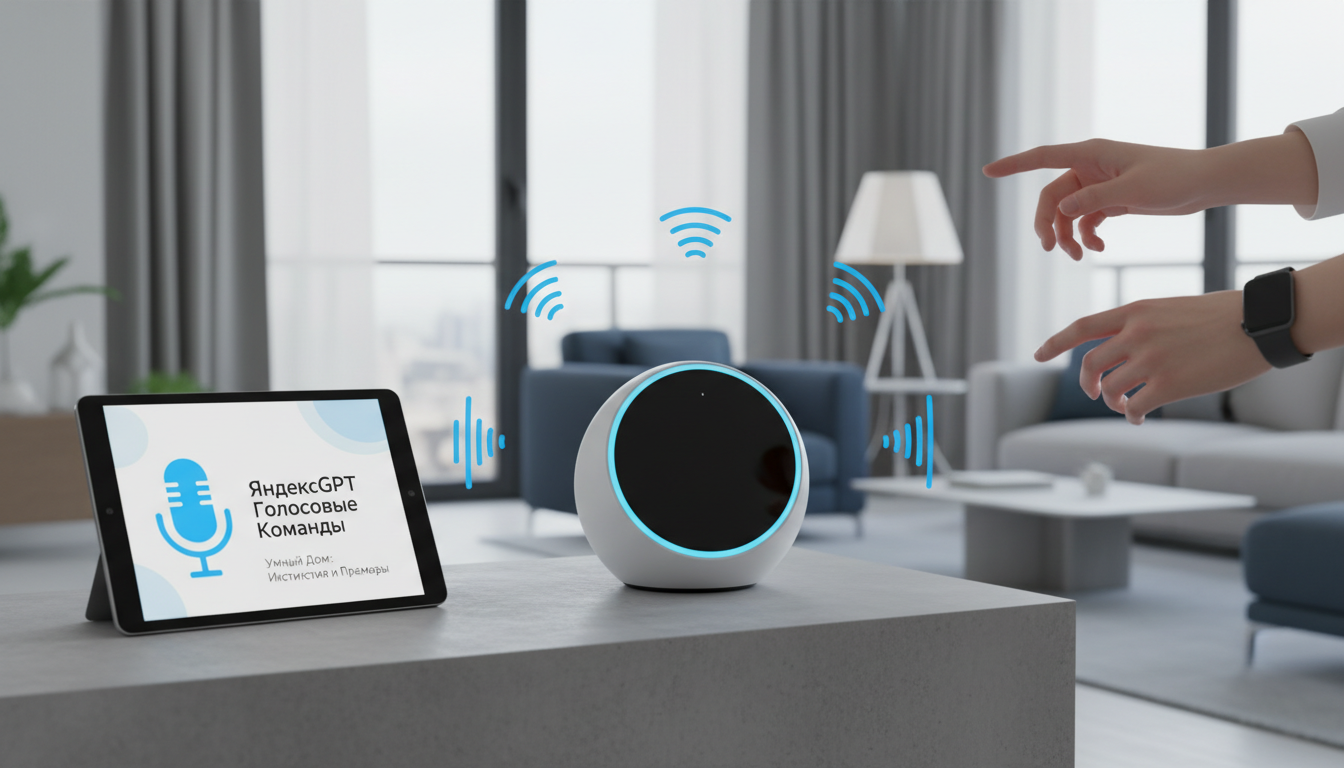 обложка для статьи про Голосовые команды YandexGPT для умного дома: инструкция и примеры