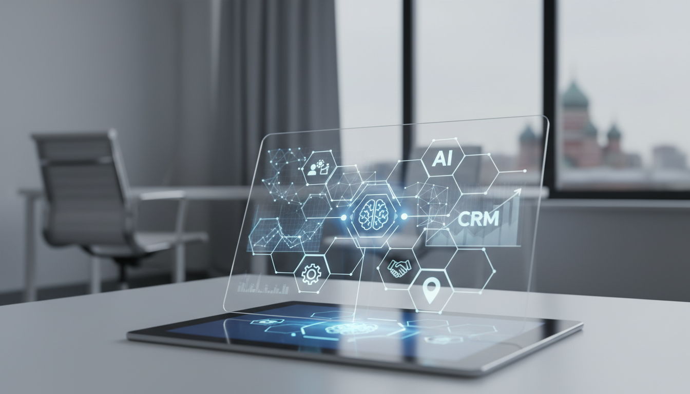 обложка для статьи про Интеграция AI CRM: Путеводитель для локального бизнеса в России