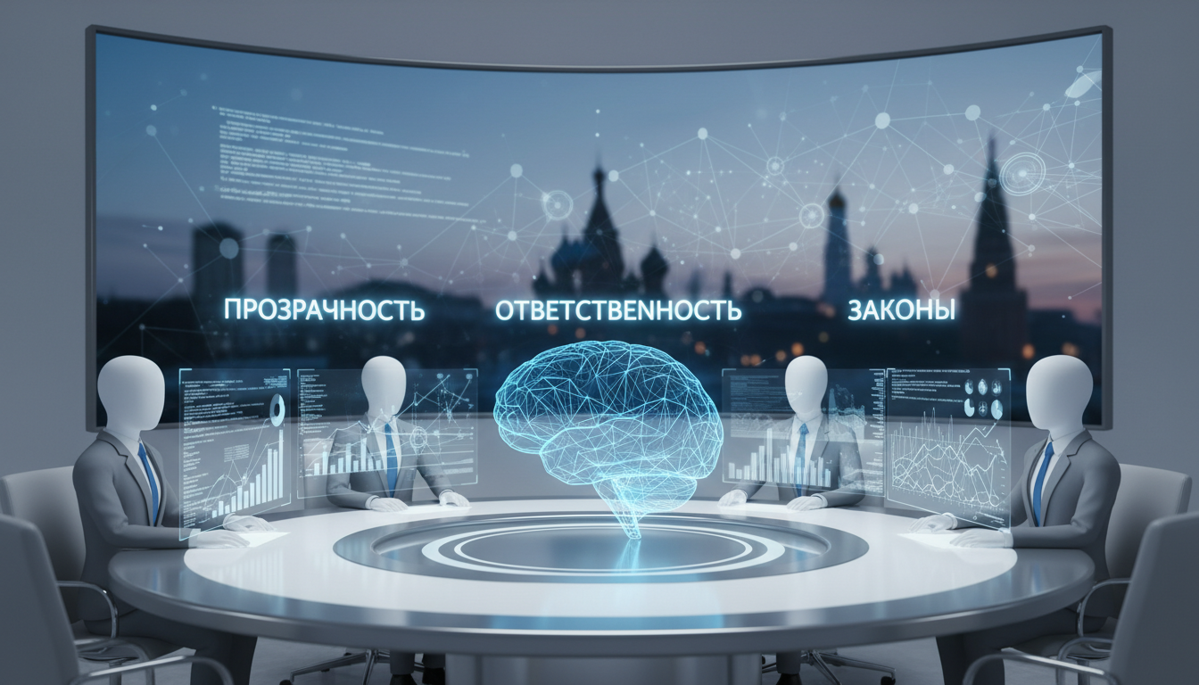обложка для статьи про Этика ИИ в России: прозрачность, ответственность, законы