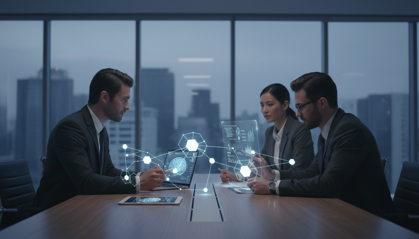 обложка для статьи про Нейросети в бизнесе: полный гайд по интеграции ИИ