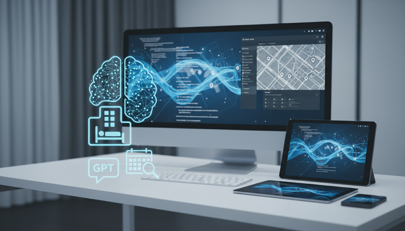 обложка для статьи про Интеграция ChatGPT Booking: Революция в Поиске Отелей