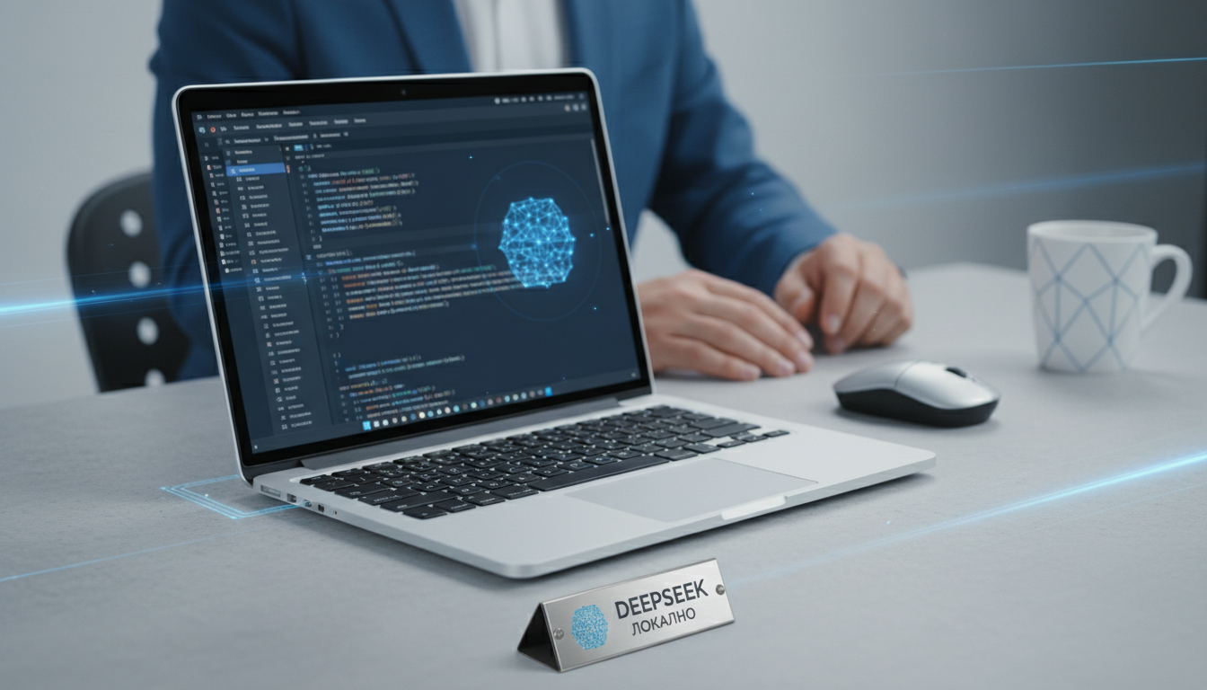 обложка для статьи про DeepSeek локально: Установка и запуск на вашем компьютере