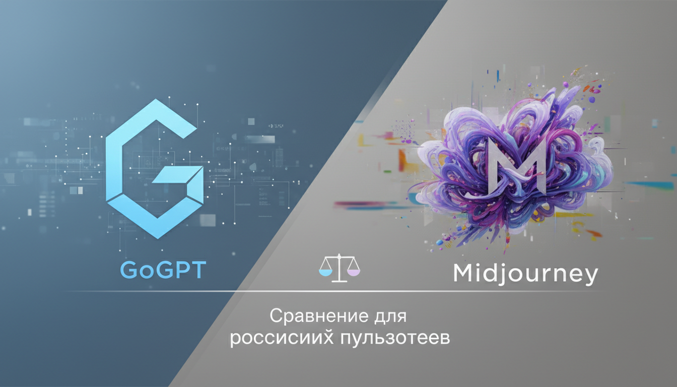 обложка для статьи про GoGPT vs Midjourney: Сравнение для российских пользователей