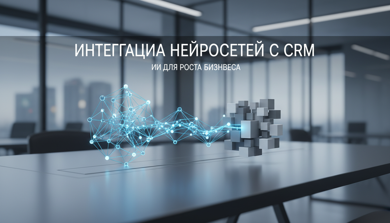 обложка для статьи про Интеграция нейросетей с CRM: ИИ для роста бизнеса