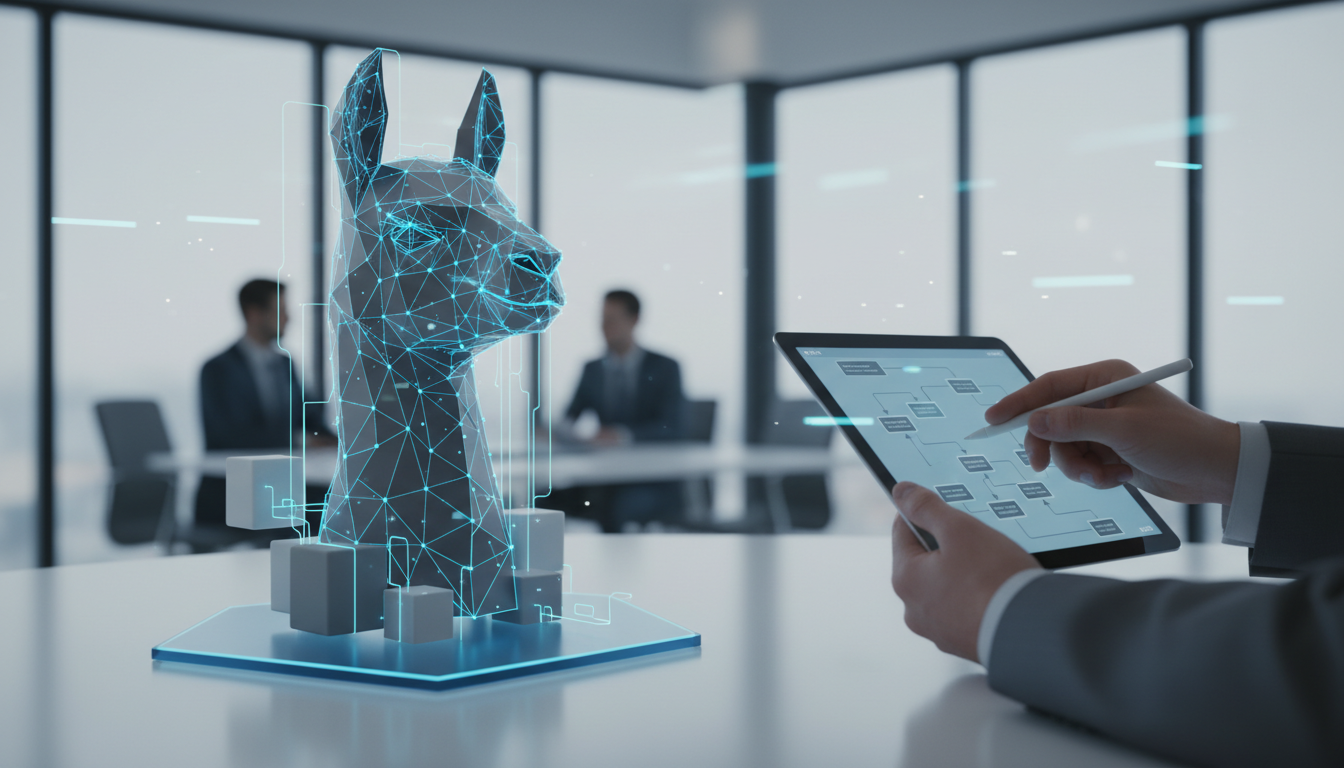 обложка для статьи про Обучить Llama 3.1 без кода: Гайд для бизнеса (без программистов)