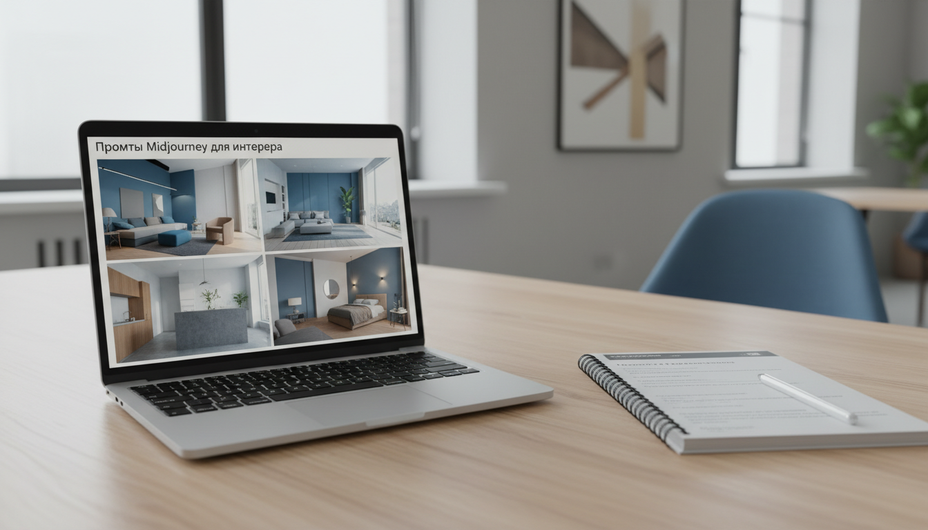 обложка для статьи про Промты Midjourney для интерьера: полное руководство по созданию