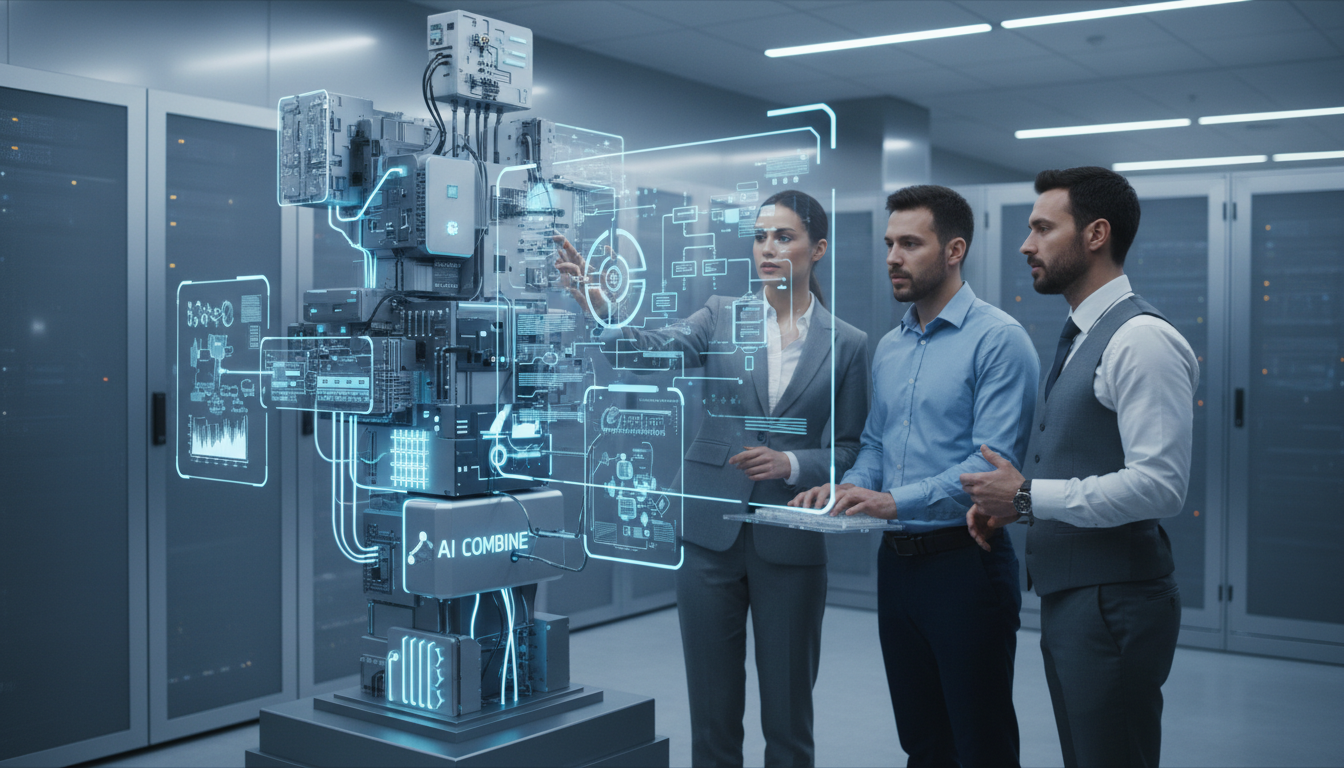 обложка для статьи про Как собрать AI комбайн для бизнеса: Подробный гайд