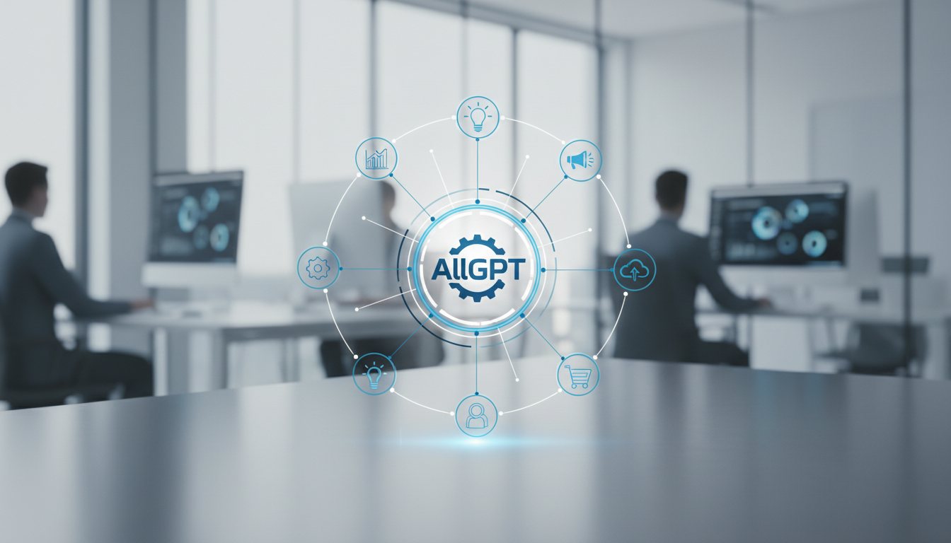 обложка для статьи про Интеграция AllGPT в бизнес: Полное руководство для малого и среднего бизнеса.
