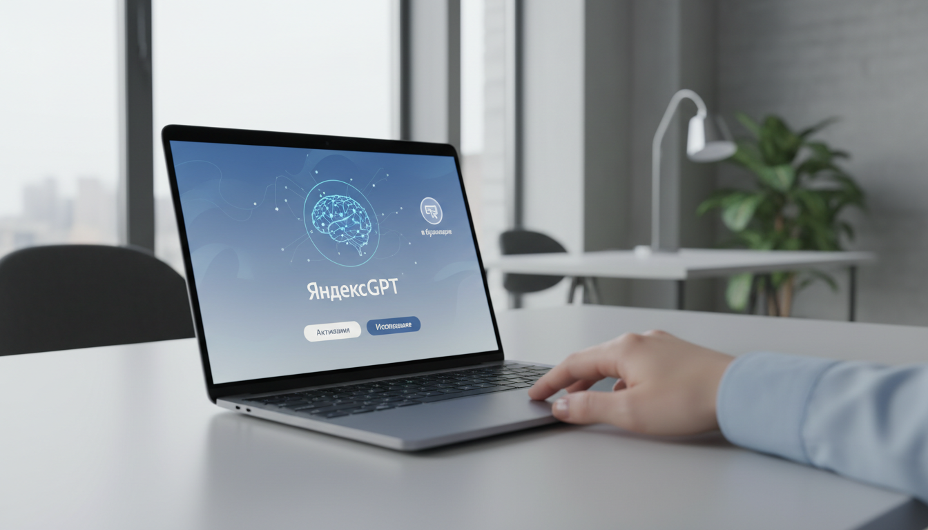 обложка для статьи про YandexGPT в браузере: активация и использование