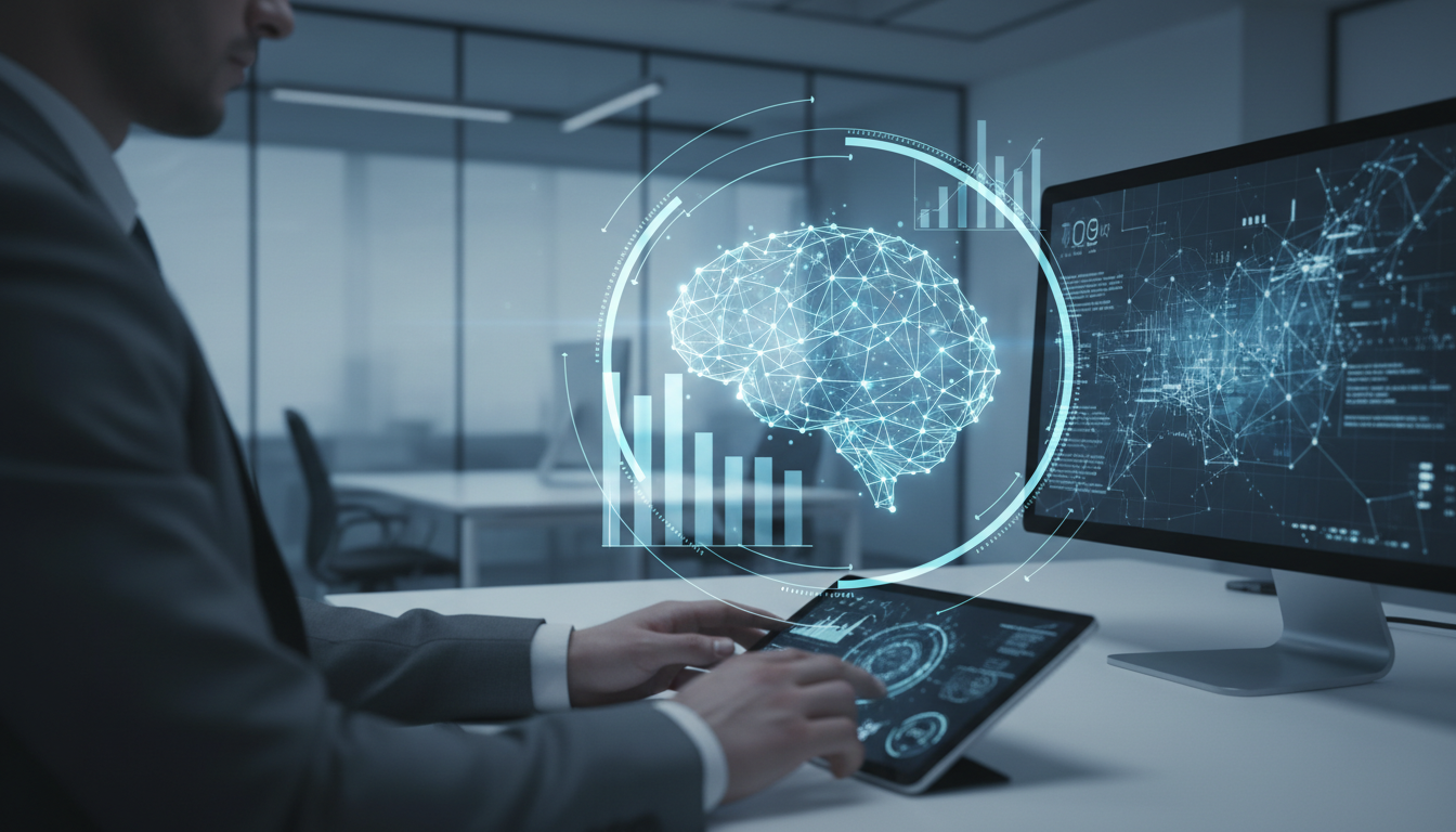 обложка для статьи про ИИ для анализа данных в бизнесе: Трансформация вашей аналитики