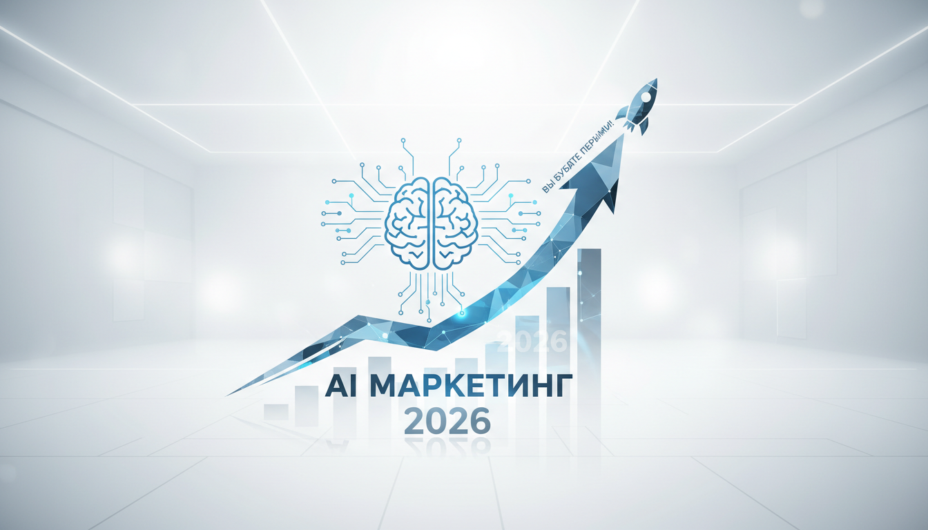 обложка для статьи про AI маркетинг 2026: Вы будете первыми!