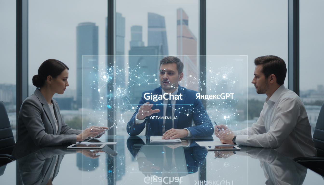 обложка для статьи про Оптимизация GigaChat YandexGPT: Расширяем Возможности Бизнеса в России