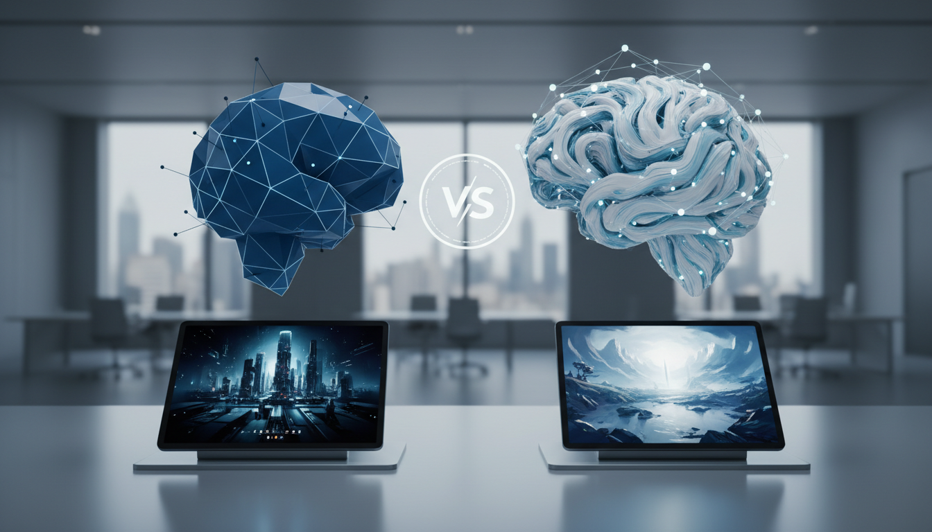 обложка для статьи про Midjourney vs Kandinsky: битва нейросетей для концепт-арта