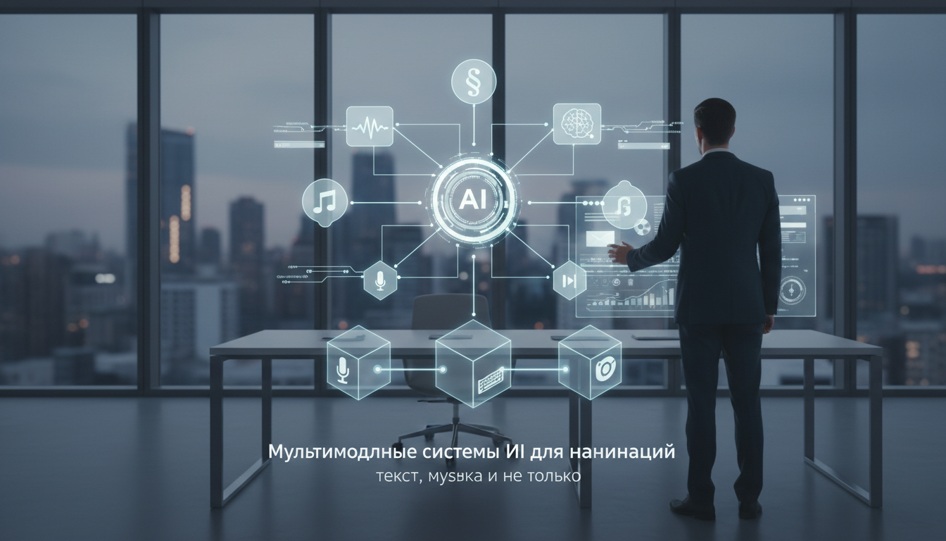 обложка для статьи про Мультимодальные системы ИИ для начинающих: текст, музыка и не только