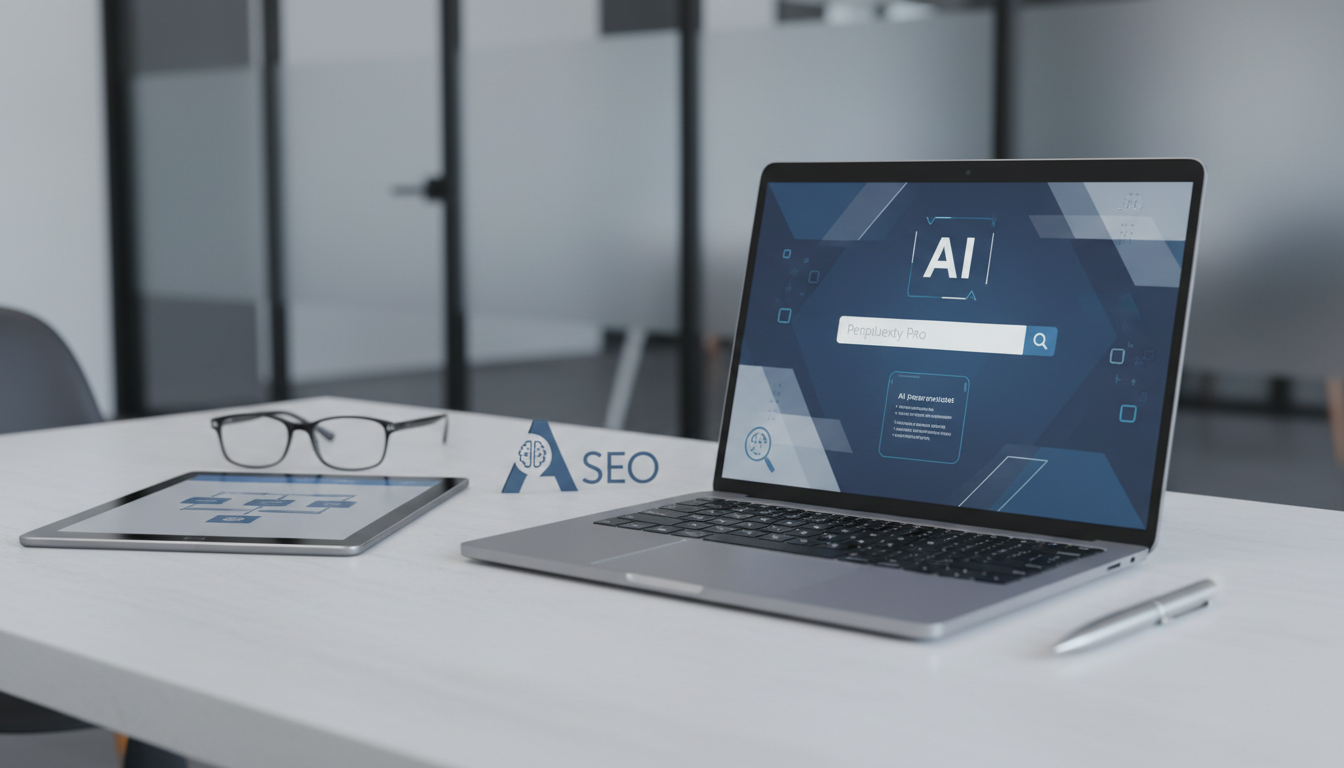 обложка для статьи про Perplexity Pro для SEO исследований: ИИ-помощник для вашего SEO