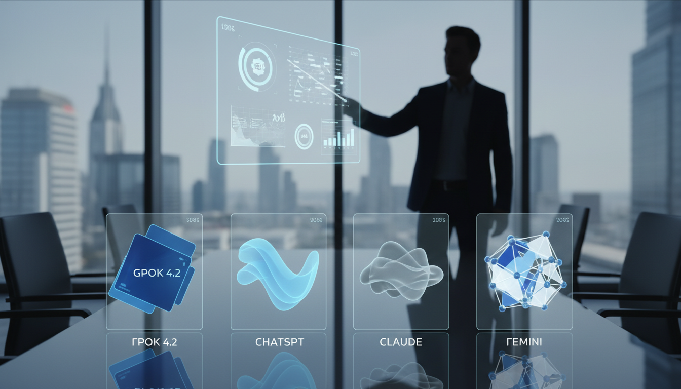 обложка для статьи про Сравнение Grok 4.2 c ChatGPT, Claude и Gemini: какой ИИ выбрать в 2026?