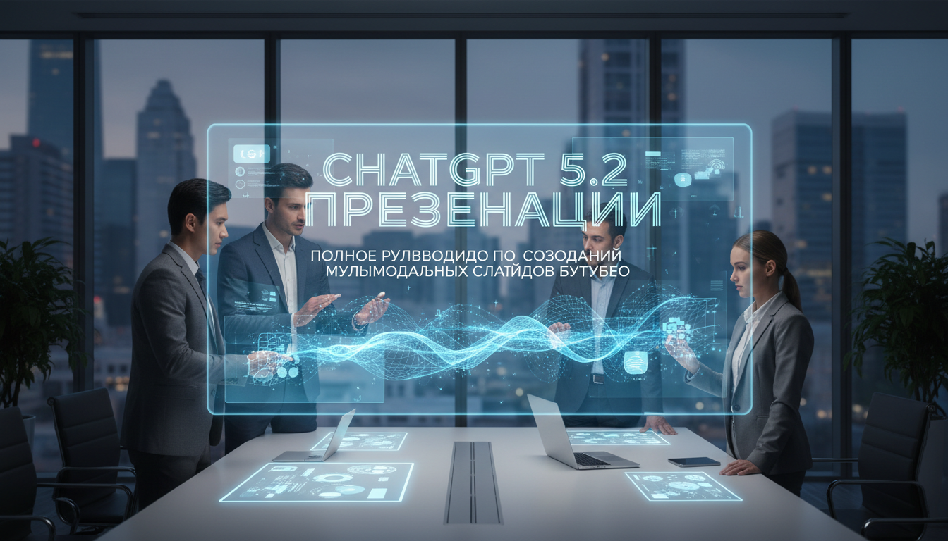 обложка для статьи про ChatGPT 5.2 презентации: Полное руководство по созданию мультимодальных слайдов будущего