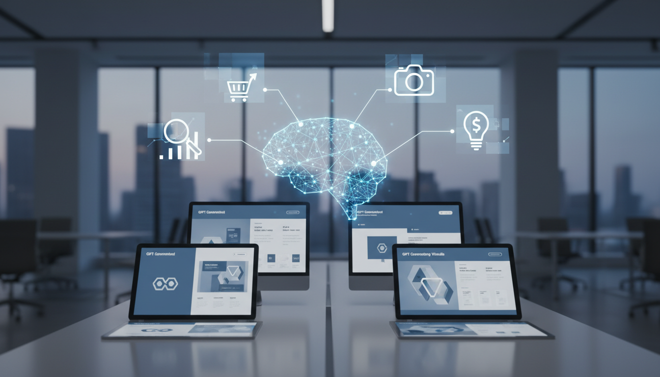 обложка для статьи про GPT Image креативы: Революция маркетинговых визуалов для бизнеса