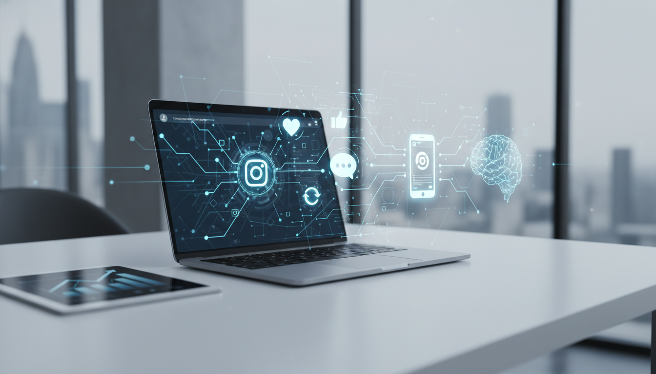 обложка для статьи про Нейросети для Instagram: новая эра SMM-автоматизации