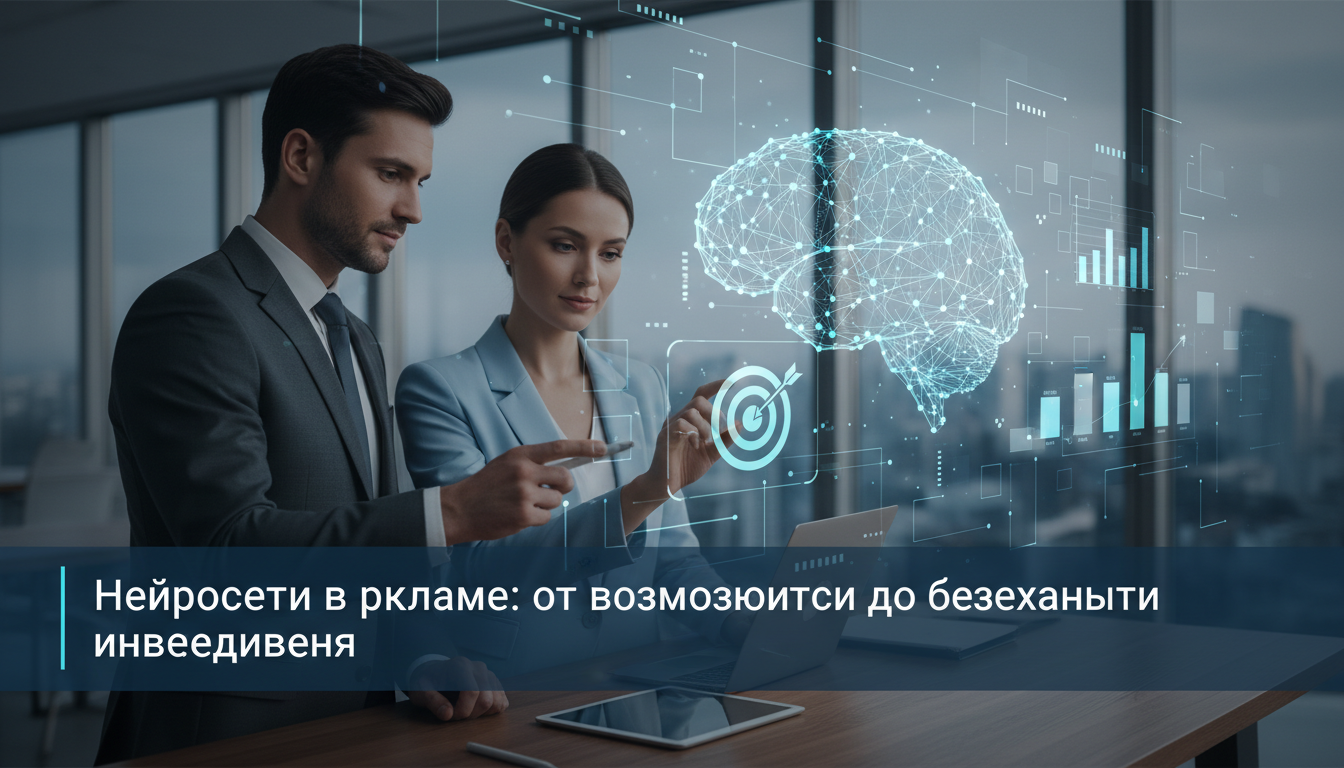 обложка для статьи про Нейросети в рекламе: от возможностей до безопасного внедрения