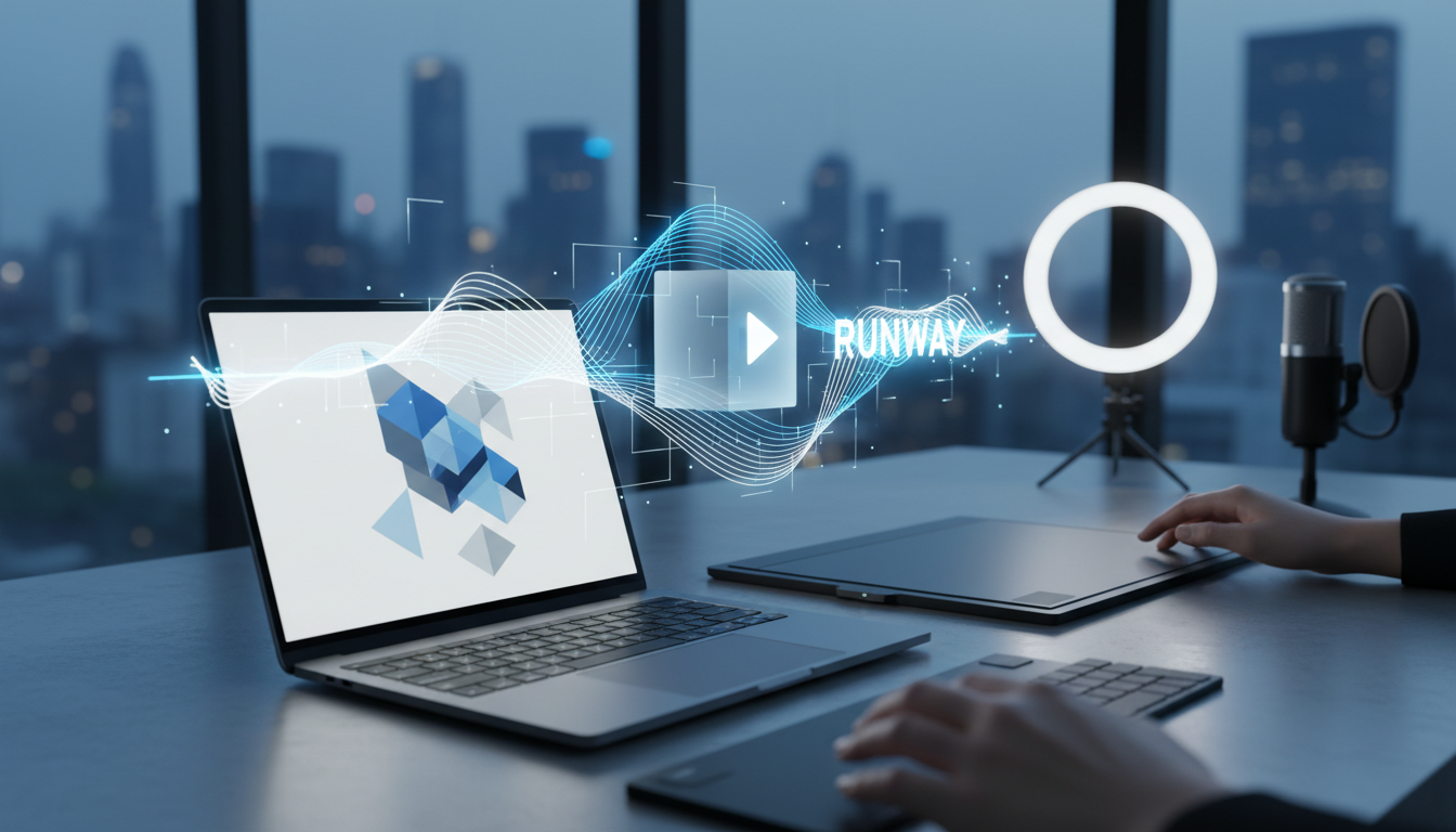 обложка для статьи про Runway для создания видео: Революция в Создании Видеоконтента