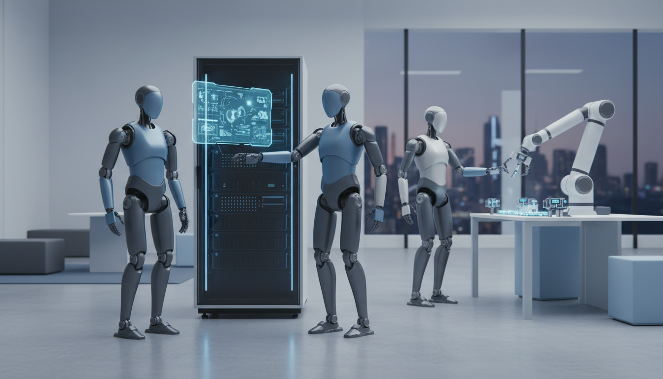 обложка для статьи про VLA модели роботы: будущее физического ИИ и автоматизации