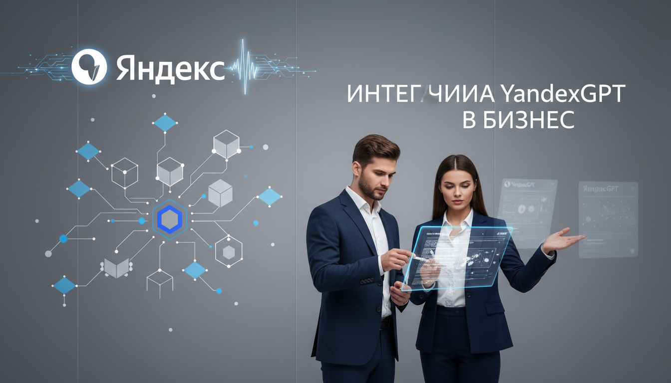 обложка для статьи про Интеграция YandexGPT в бизнес: Полное руководство для компаний