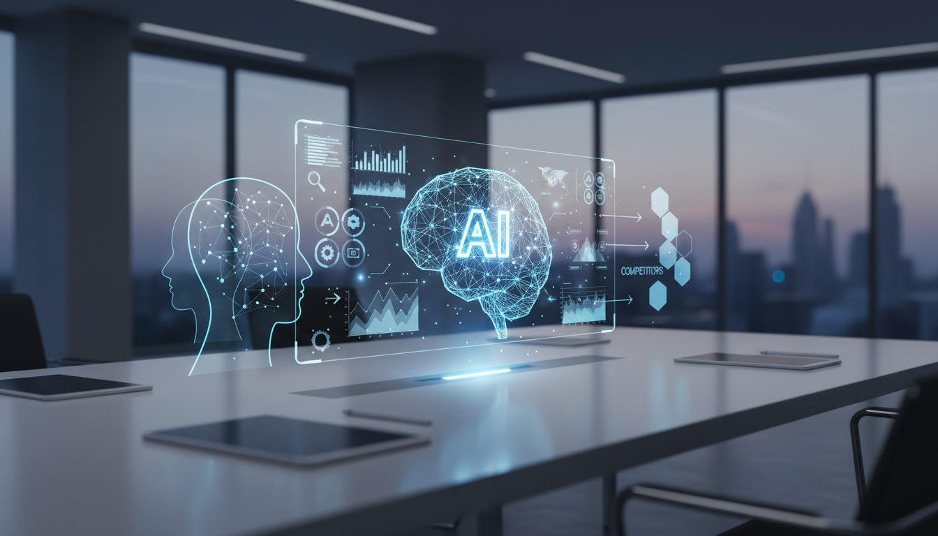 обложка для статьи про AI агент для анализа конкурентов: Как нейросети меняют стратегию
